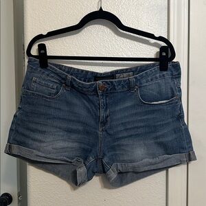 Aeropostale Blue Denim Midi Shorts